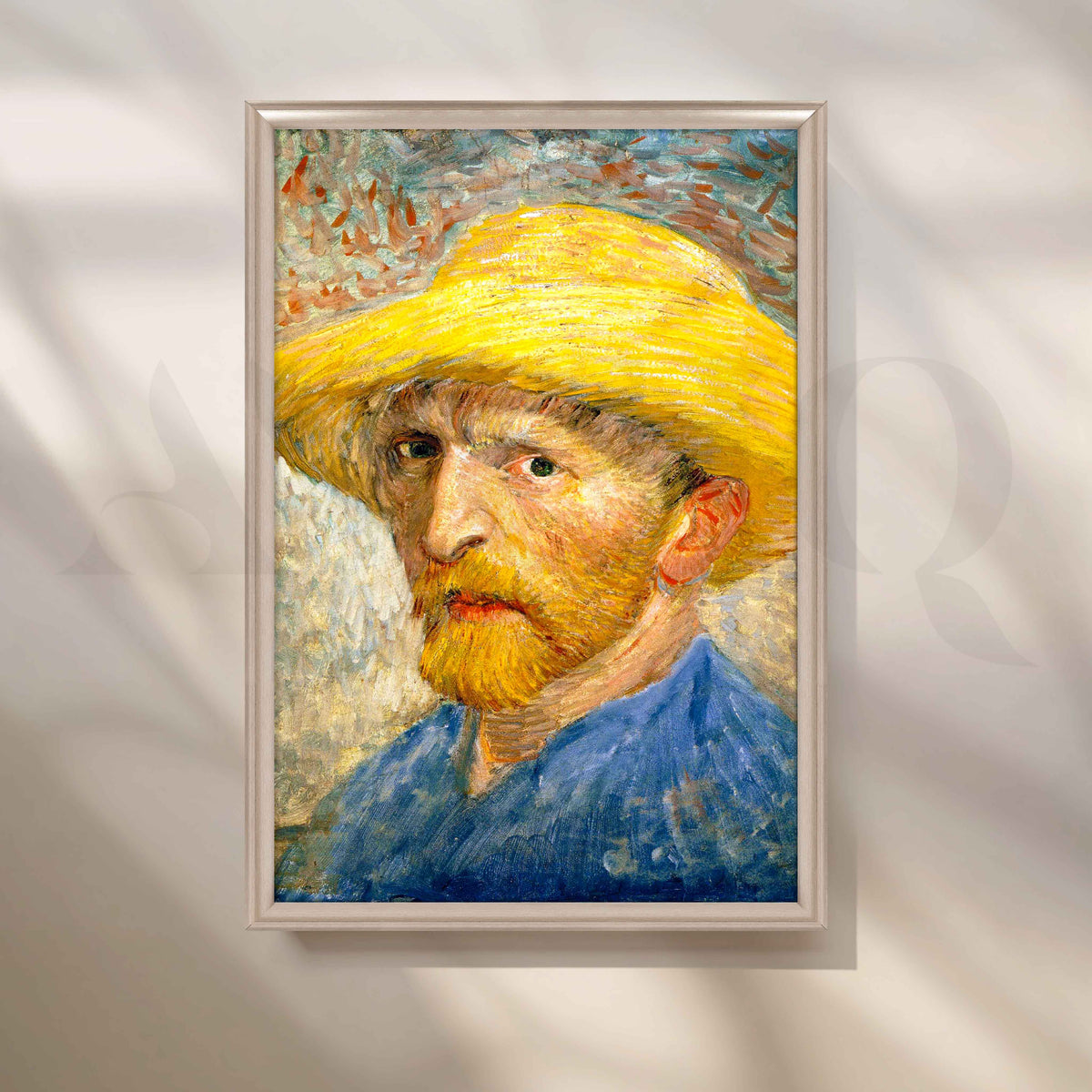 Straw Hat Artist Portrait Canvas Artwork – Asha Art Studio – Image 4