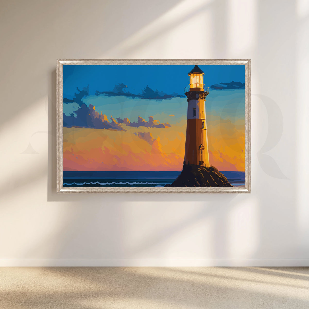 Lighthouse Beauty Canvas Artwork – Asha Art Studio – Image 4