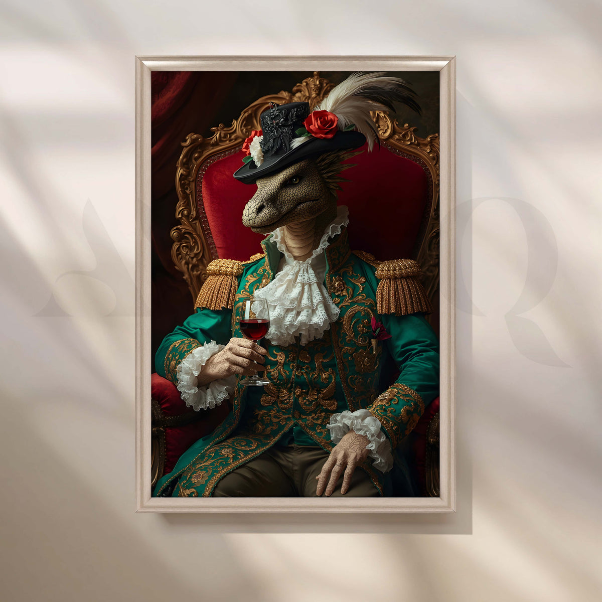 Royal Lizard Portrait Luxury Pop Artwork – Asha Art Studio – Image 4