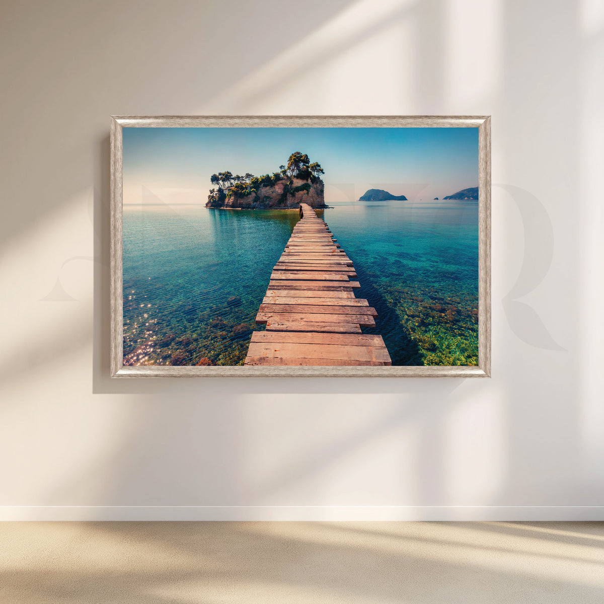 Azure Waters Canvas Artwork – Asha Art Studio – Image 4