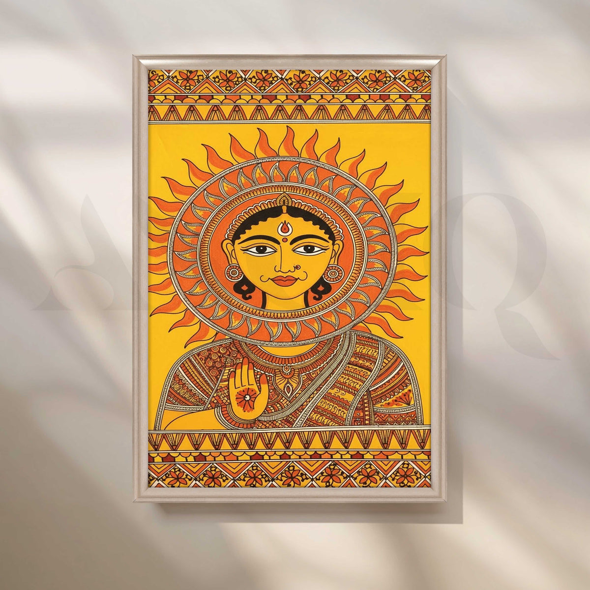 Surya Dev Traditional Madhubani Artwork – Asha Art Studio – Image 4