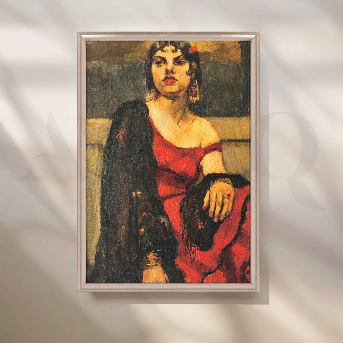 Spanish Girl by Amrita Sher-Gil Canvas Artwork – Asha Art Studio – Image 4
