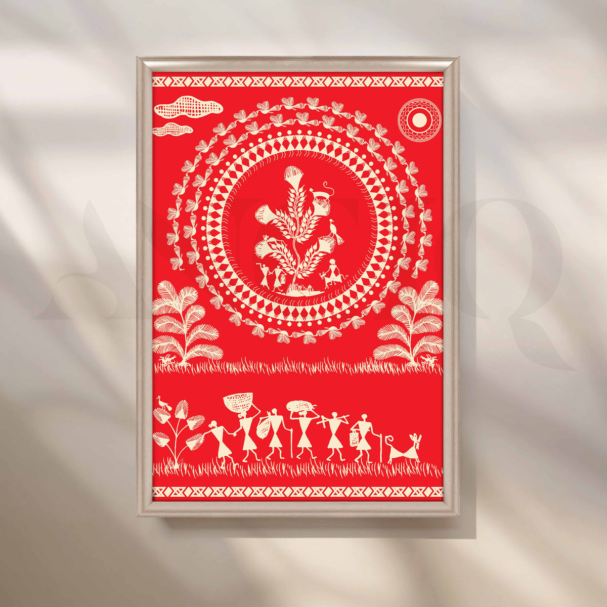 Warli Tree of Life Artwork – Asha Art Studio – Image 4