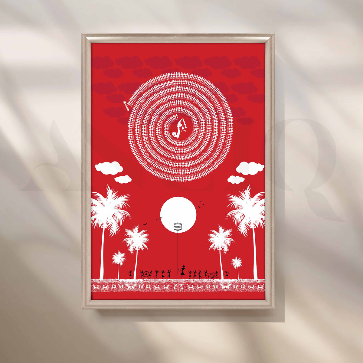 Warli Circle Dance Artwork – Asha Art Studio – Image 4