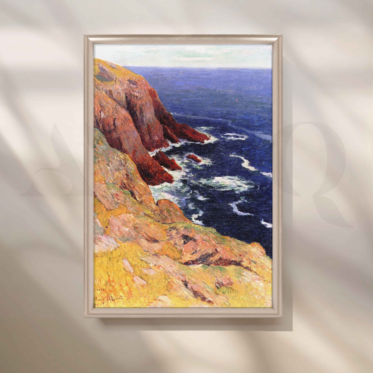 Henri Moret Rocky Coast Seascape Canvas Artwork – Asha Art Studio – Image 4