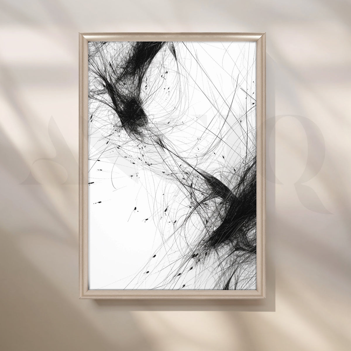 Ink Motion Abstract Canvas Artwork – Asha Art Studio – Image 4
