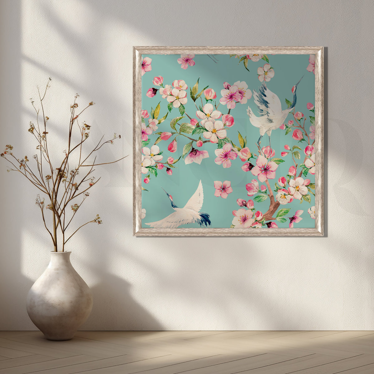 Cranes and Blossoms Artwork – Asha Art Studio – Image 4