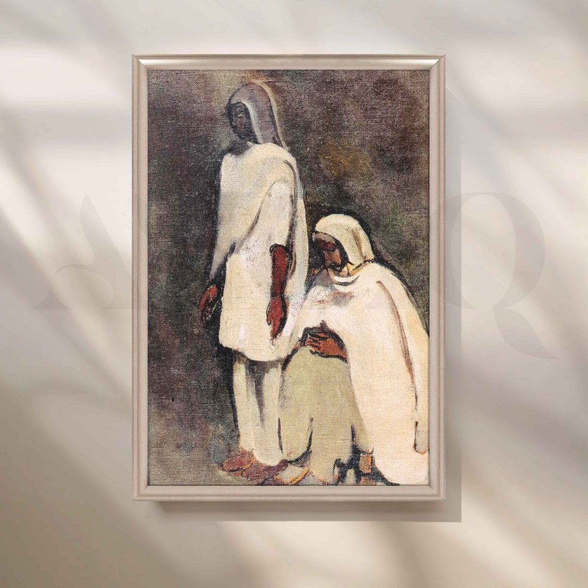 Two Women by Amrita Sher-Gil Canvas Artwork – Asha Art Studio – Image 4