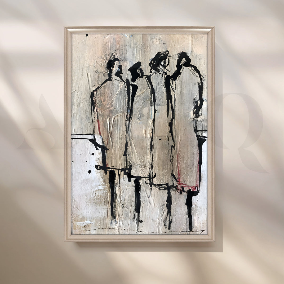 Contemporary Textured Figurative Canvas Artwork – Asha Art Studio – Image 4