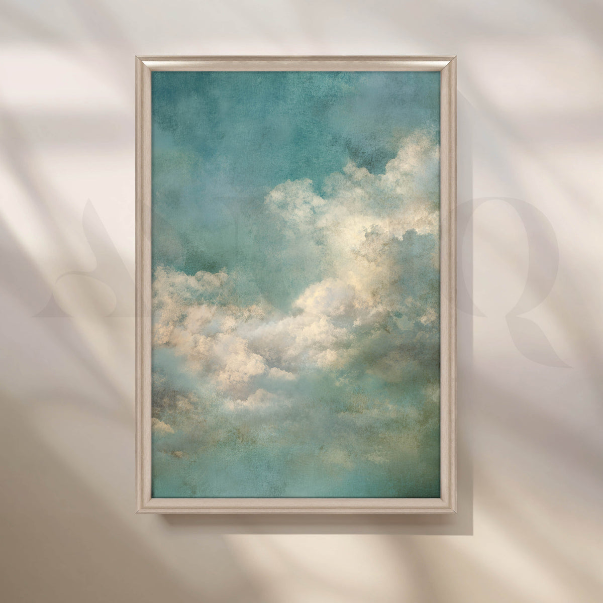Ethereal Blue Cloudscape Abstract Canvas Artwork – Asha Art Studio – Image 4