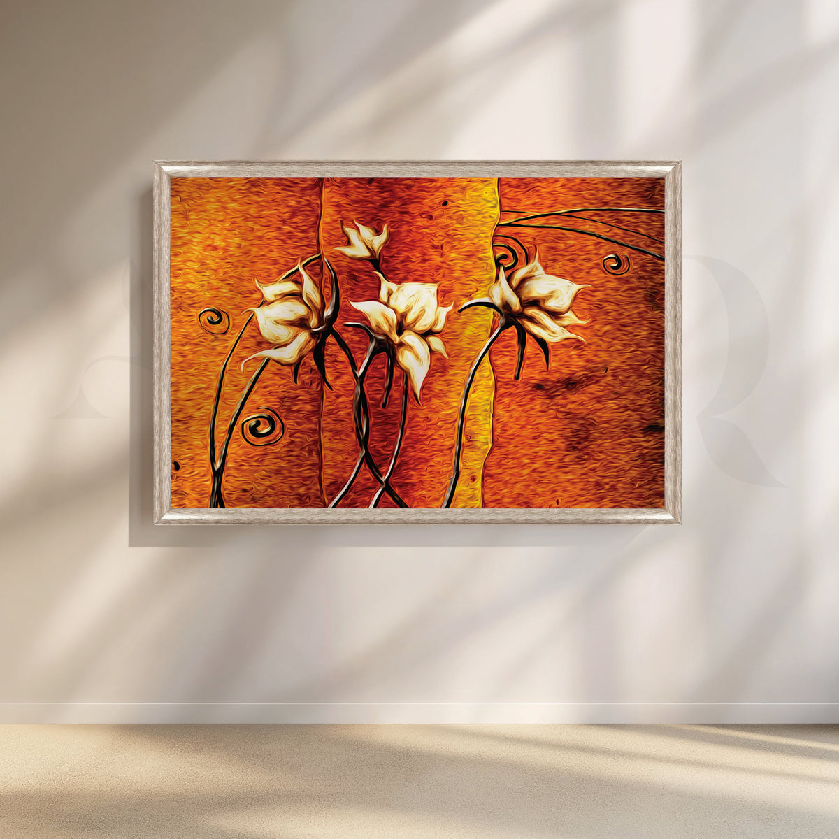 Blaze of Petals Canvas Artwork – Asha Art Studio – Image 4