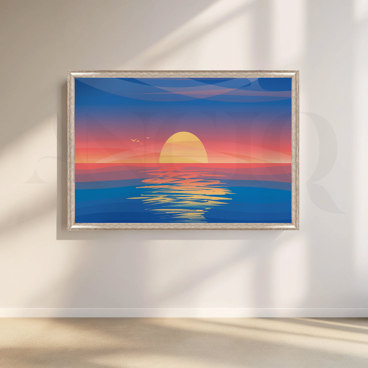 Sunset Reverie Canvas Wall Painting – Asha Art Studio – Image 4