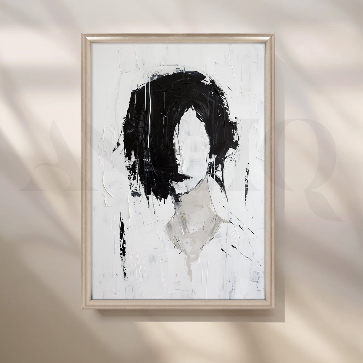 Black and White Portrait Canvas Artwork – Asha Art Studio – Image 4