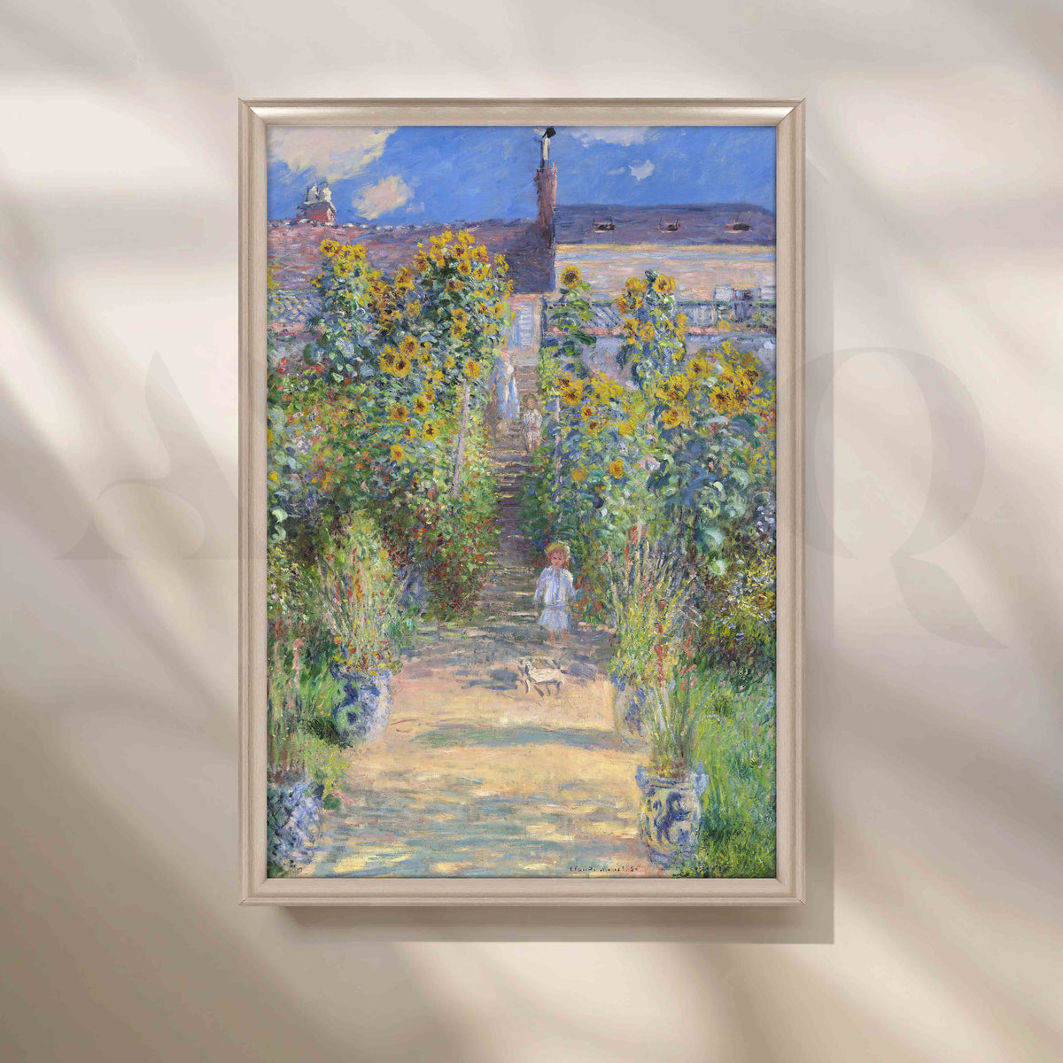 The Artist’s Garden at Vétheuil Impressionist Canvas Artwork – Asha Art Studio – Image 4