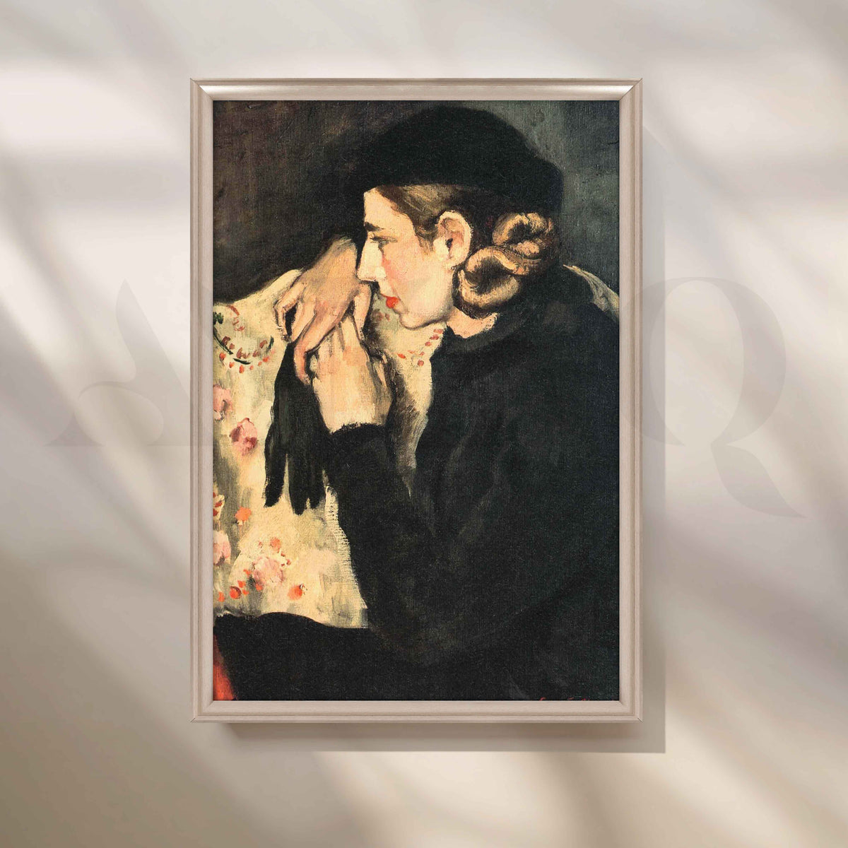 Denise Proutaux by Amrita Sher-Gil Canvas Artwork – Asha Art Studio – Image 4