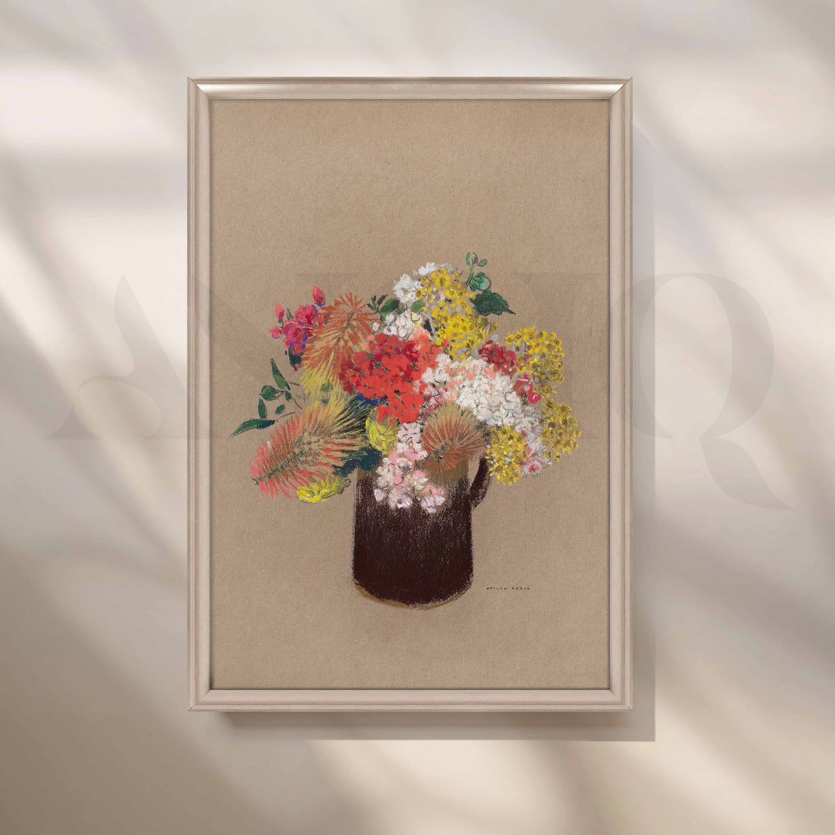 Vintage Wildflower Bouquet Canvas Artwork – Asha Art Studio – Image 4