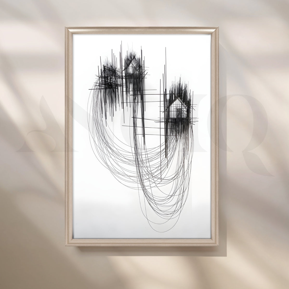 Black Line Architectura Canvas Artwork – Asha Art Studio – Image 4