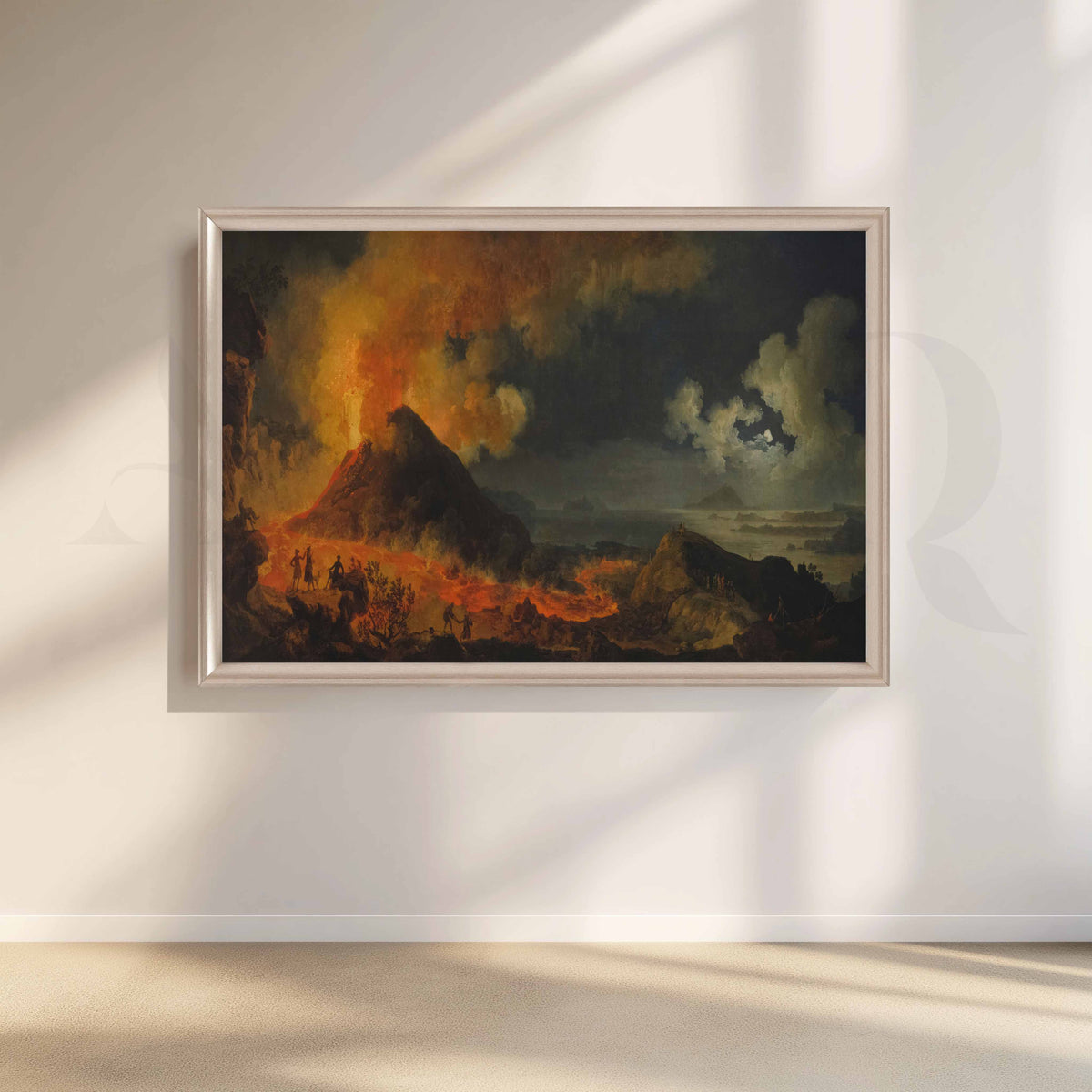 Dramatic Volcano Landscape Canvas Artwork – Asha Art Studio – Image 4