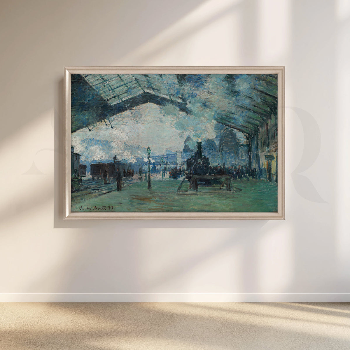 Paris Station Smoke Impressionist Canvas Artwork – Asha Art Studio – Image 4