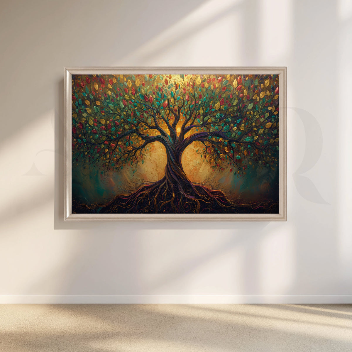 Radiant Tree of Life Canvas Artwork – Asha Art Studio – Image 4