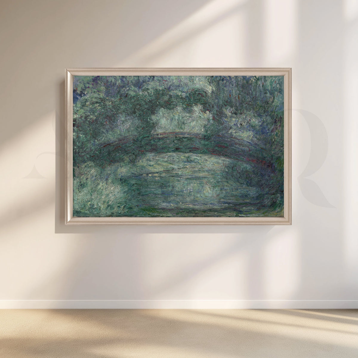 Water Garden Bridge Canvas Artwork – Asha Art Studio – Image 4