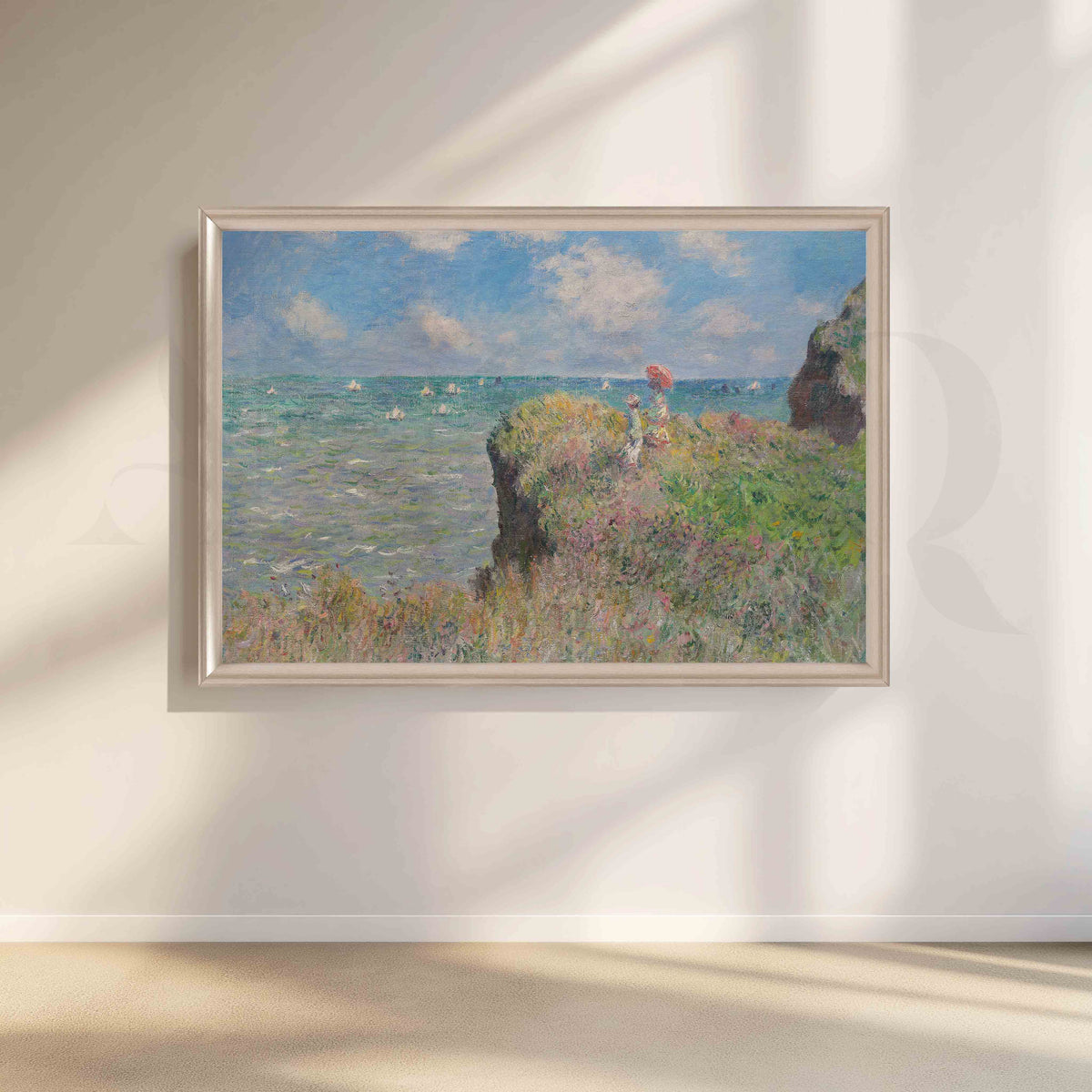 Coastal Cliff Seascape Impressionist Canvas Artwork – Asha Art Studio – Image 4