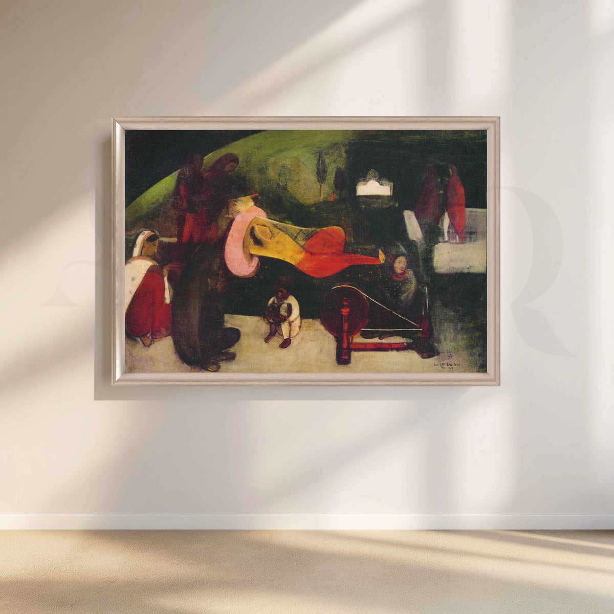 Siesta by Amrita Sher-Gil Canvas Artwork – Asha Art Studio – Image 4