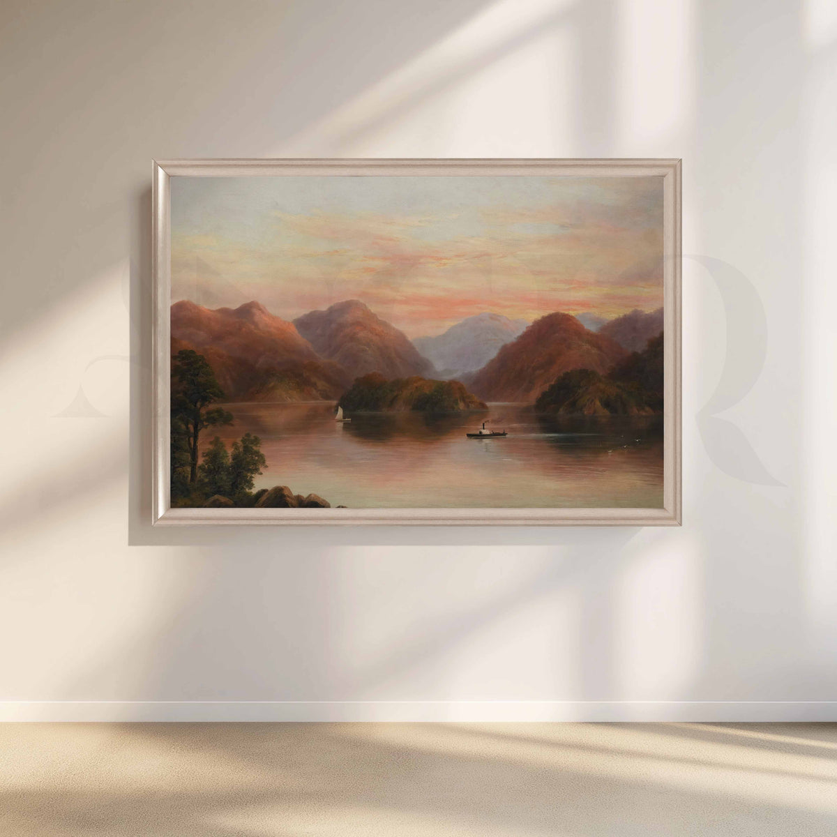 Serene Mountain Lake Canvas Artwork – Asha Art Studio – Image 4