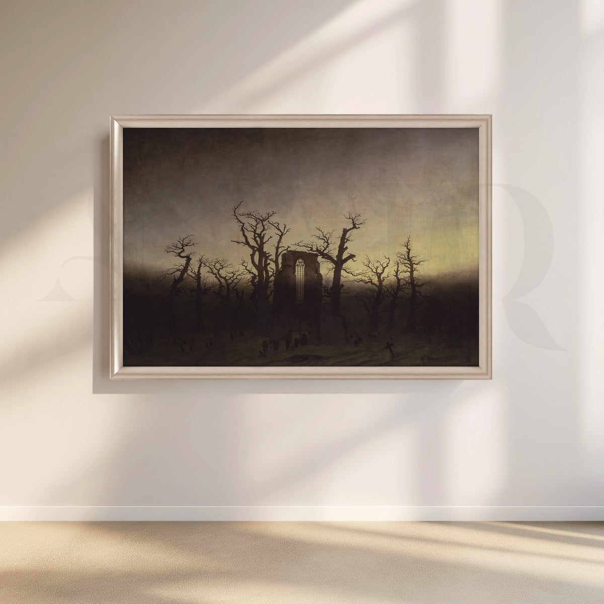 Gothic Ruin at Dusk Canvas Artwork – Asha Art Studio – Image 4