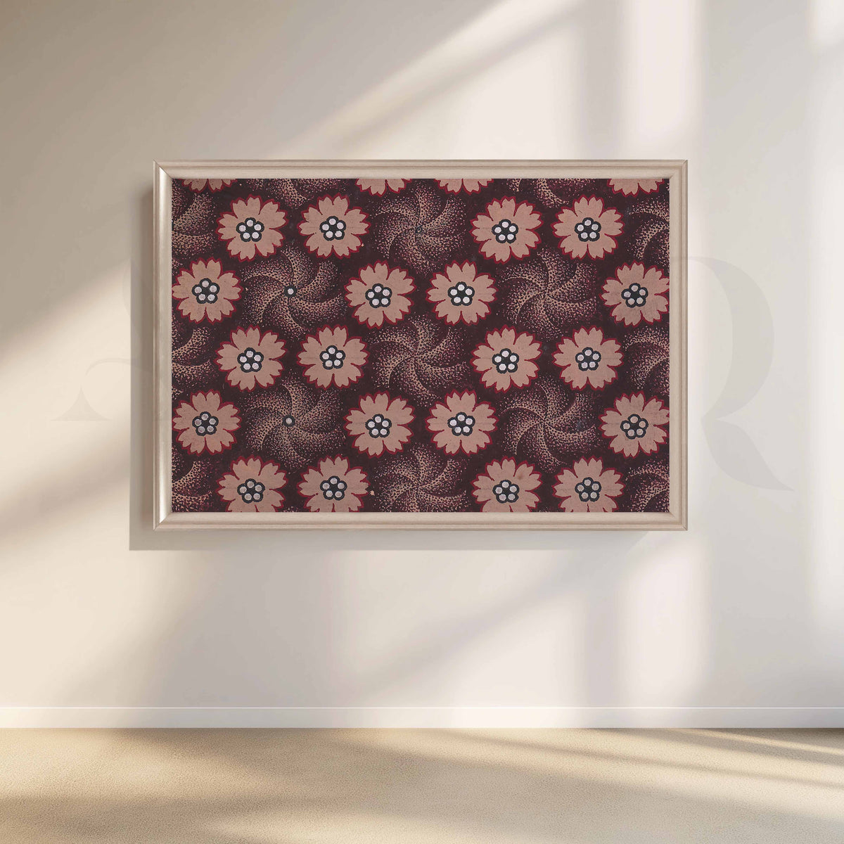 Vintage Floral Pattern Canvas Artwork – Asha Art Studio – Image 4