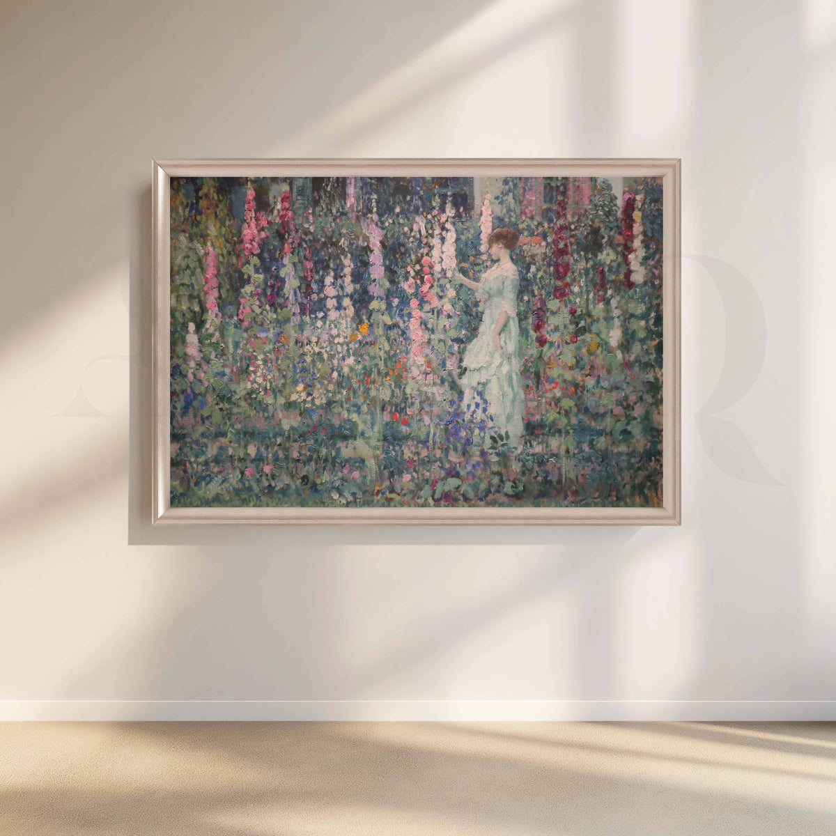 Impressionist Garden Woman Canvas Artwork – Asha Art Studio – Image 4