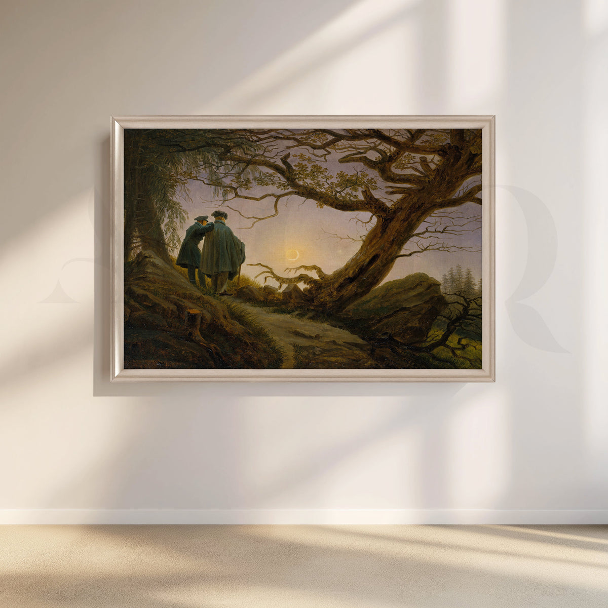Moonlit Contemplation Canvas Artwork – Asha Art Studio – Image 4