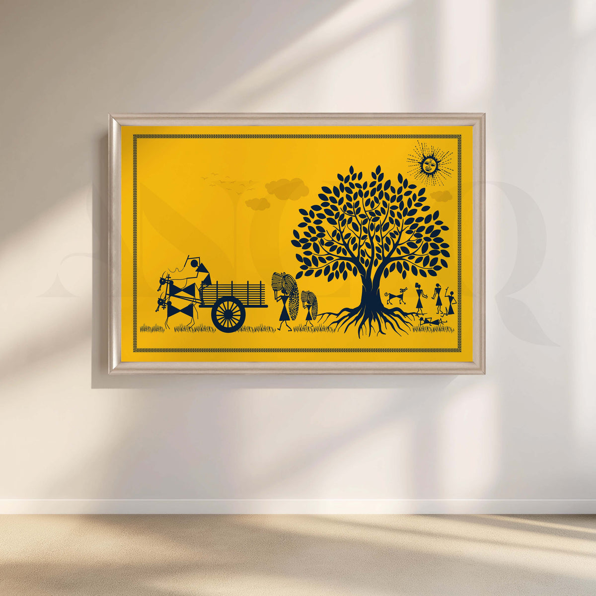 Tribal Tree of Life Village Folk Artwork – Asha Art Studio – Image 4