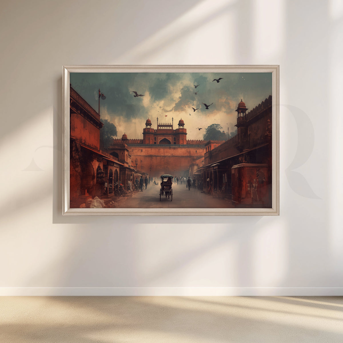 Red Fort Street View Canvas Artwork – Asha Art Studio – Image 4