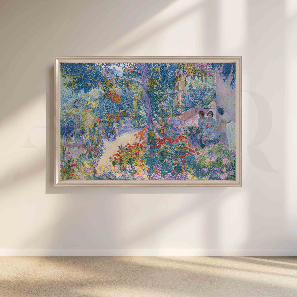 Impressionist Garden Gathering Canvas Artwork – Asha Art Studio – Image 4