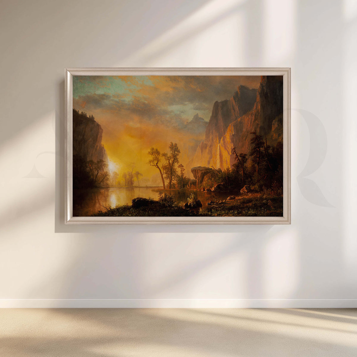Golden Sunset Mountain Landscape Canvas Artwork – Asha Art Studio – Image 4