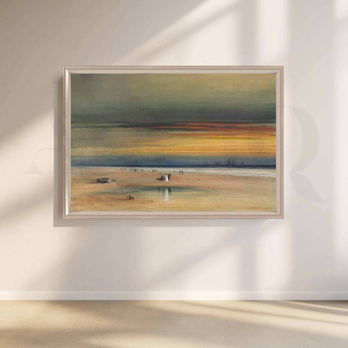 Muted Coastal Sunset Canvas Artwork – Asha Art Studio – Image 4