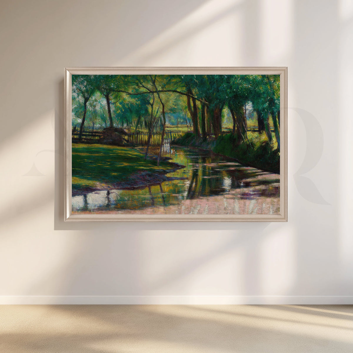 Sunlit River Reflection Artwork – Asha Art Studio – Image 4