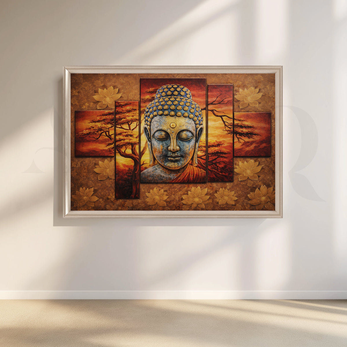 Buddha Serenity Panel Canvas Artwork – Asha Art Studio – Image 4