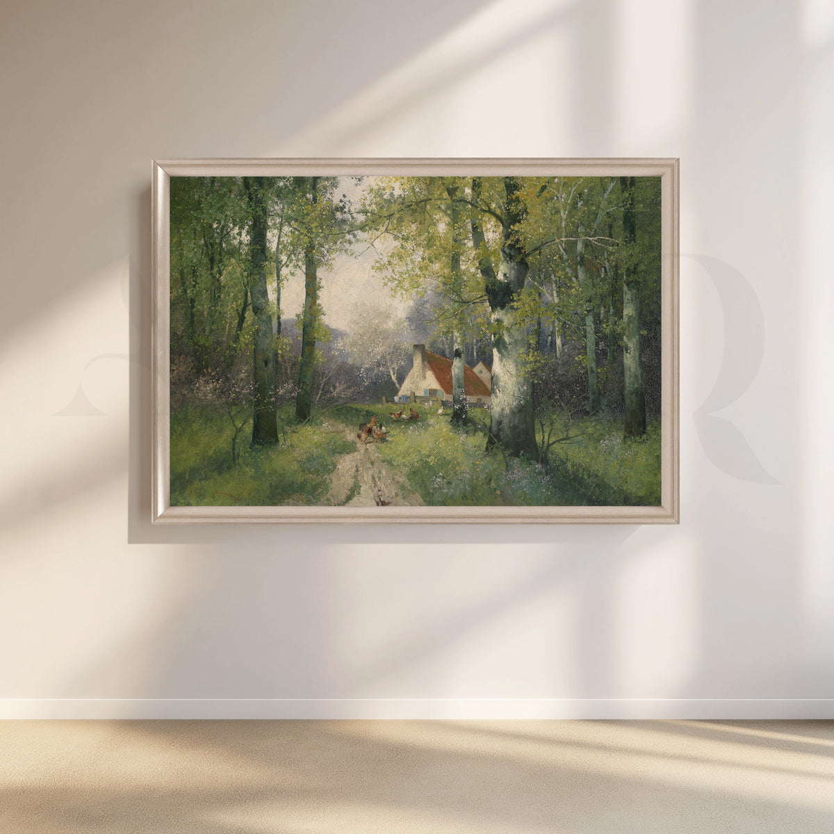 Forest Path to Cottage Canvas Artwork – Asha Art Studio – Image 4