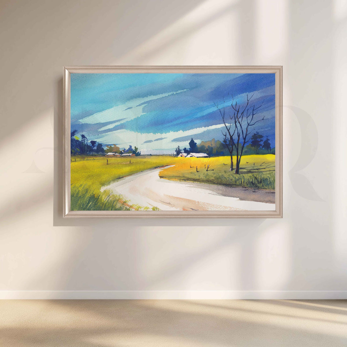 Countryside Road Landscape Canvas Artwork – Asha Art Studio – Image 4