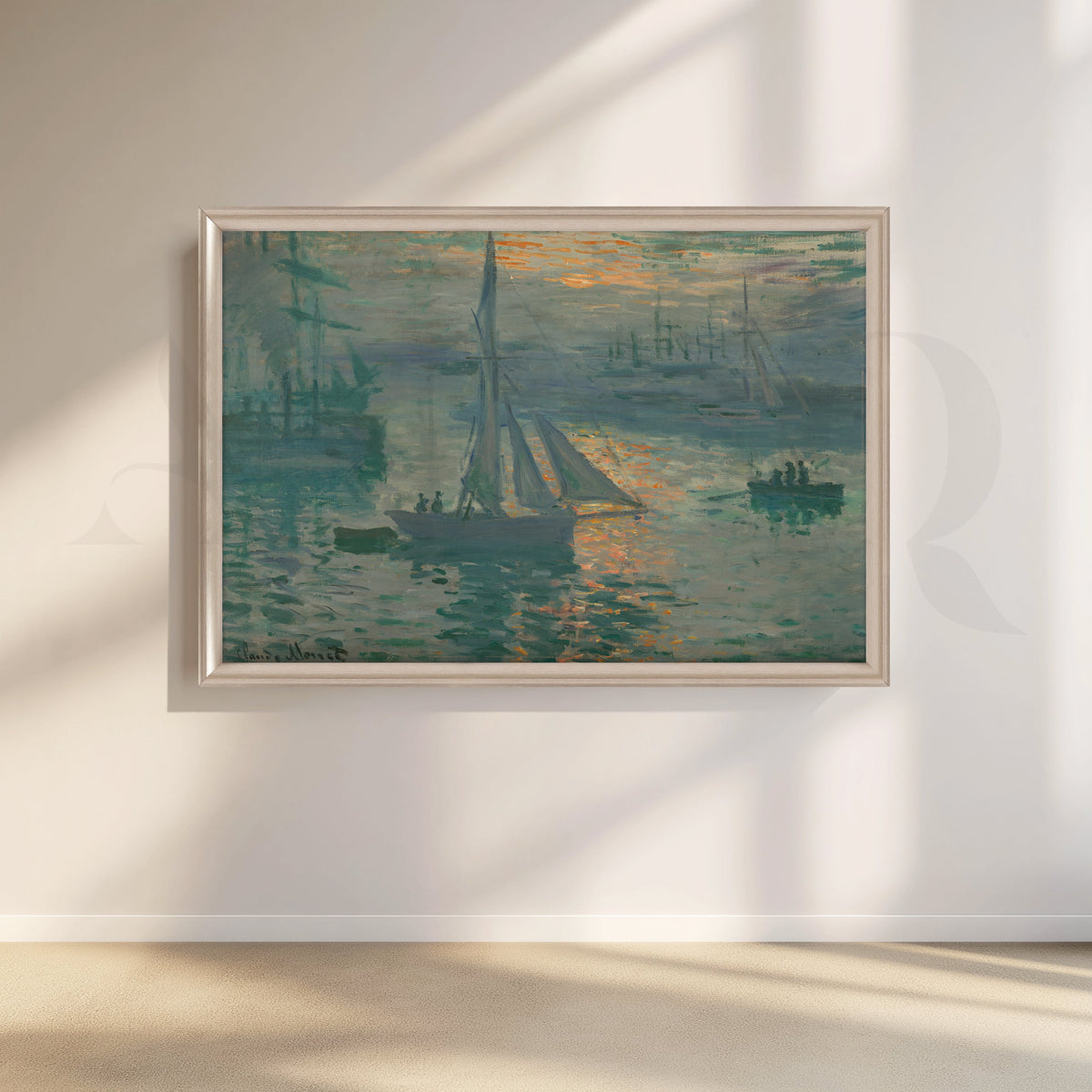 Harbor Glow Sailboats Canvas Artwork – Asha Art Studio – Image 4