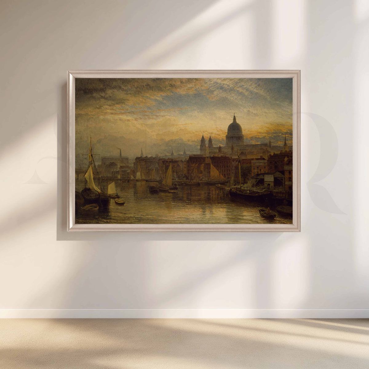 Vintage European Harbour Canvas Artwork – Asha Art Studio – Image 4