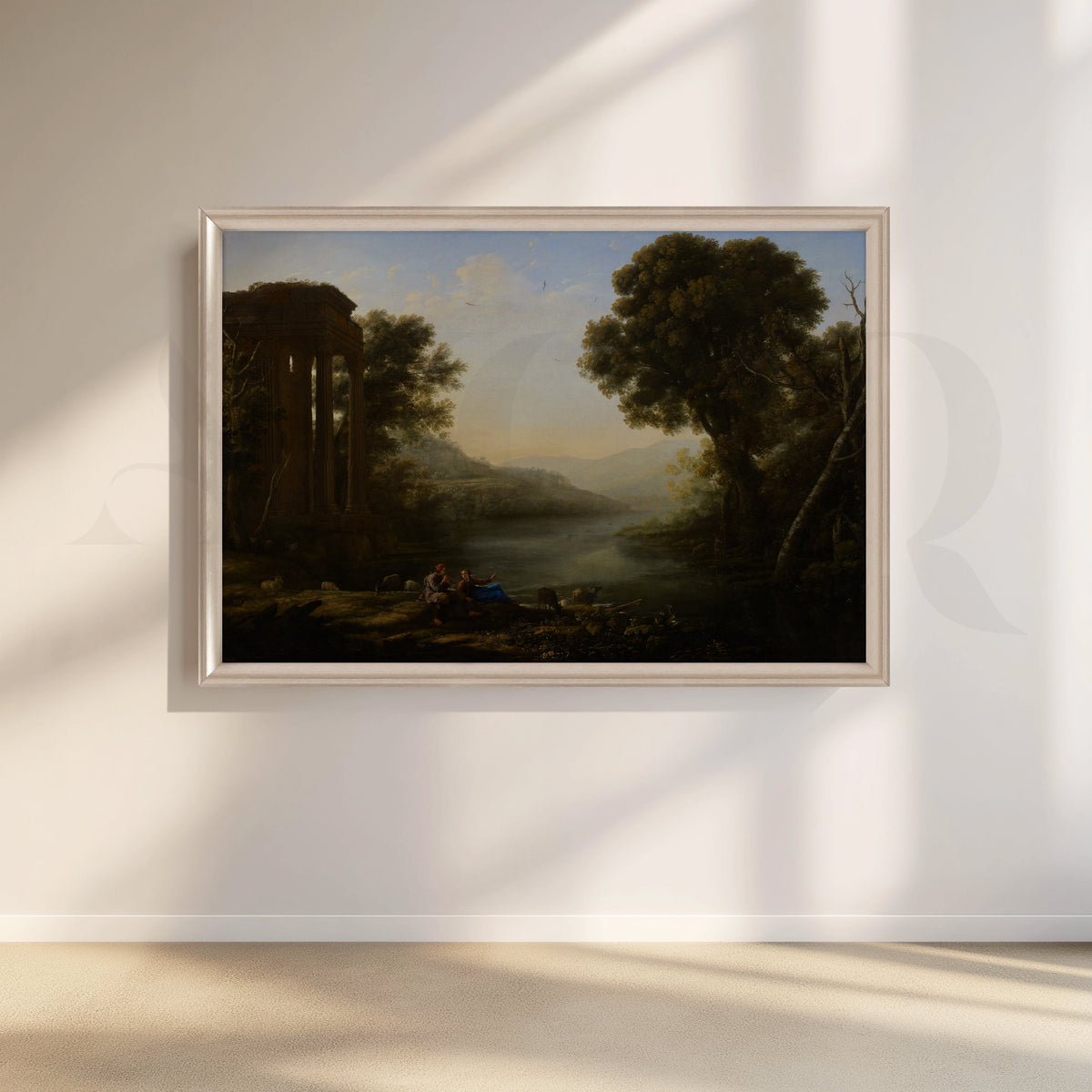 Arcadian River Ruins Canvas Artwork – Asha Art Studio – Image 4