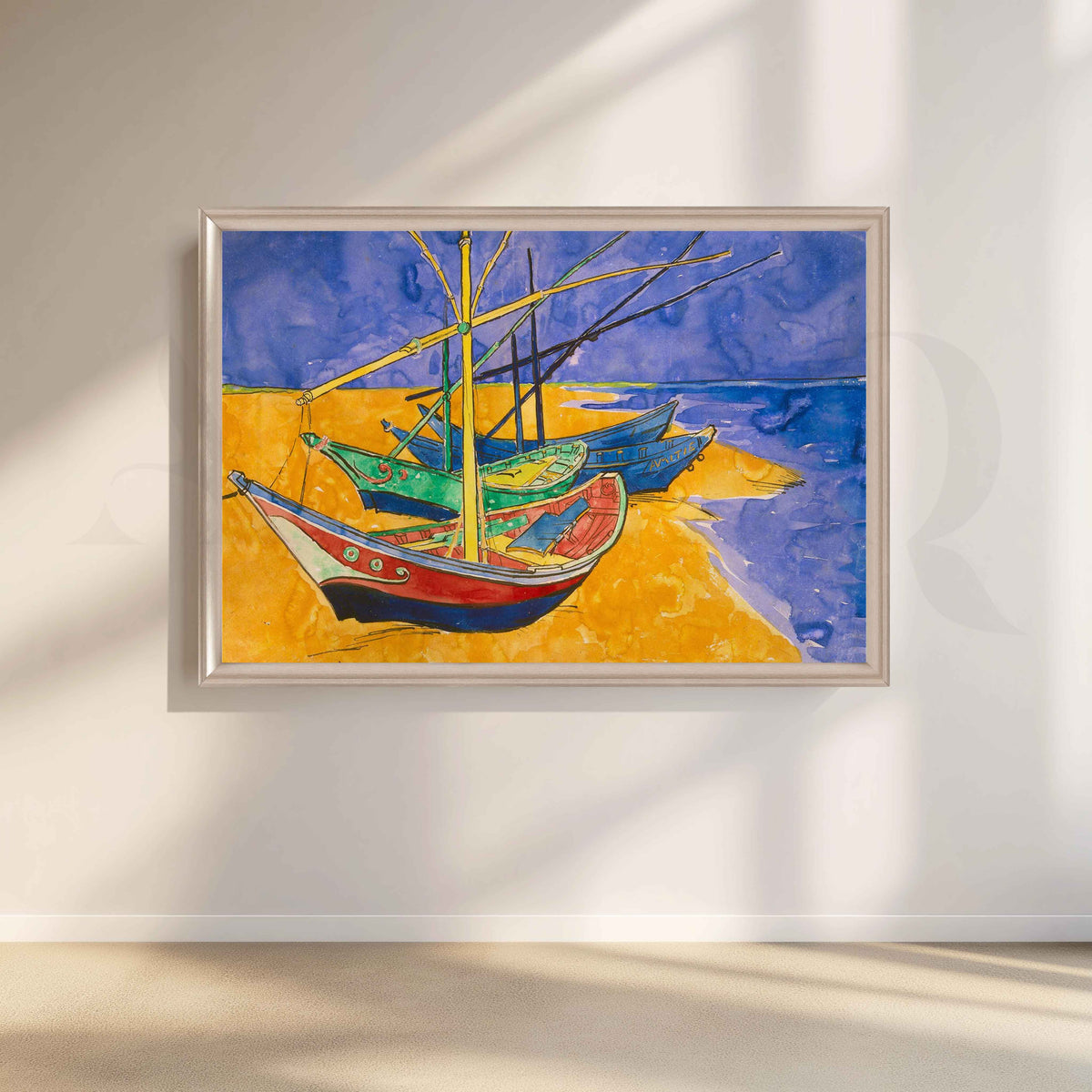 Van Gogh Fishing Boats Canvas Artwork – Asha Art Studio – Image 4