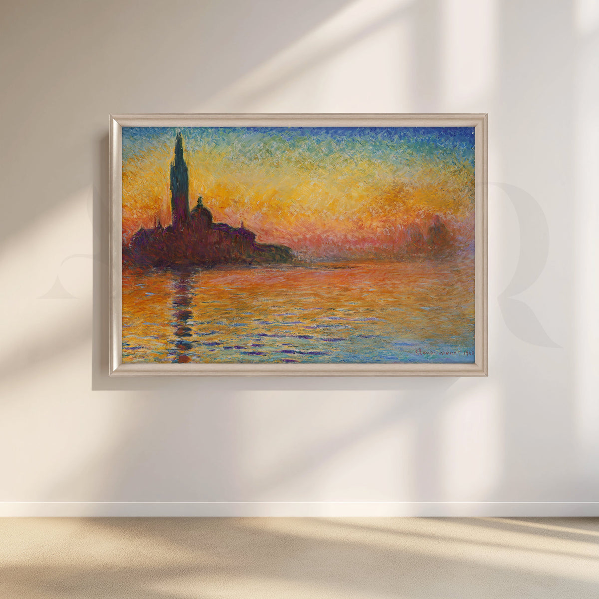 Venetian Sunset Glow Canvas Artwork – Asha Art Studio – Image 4