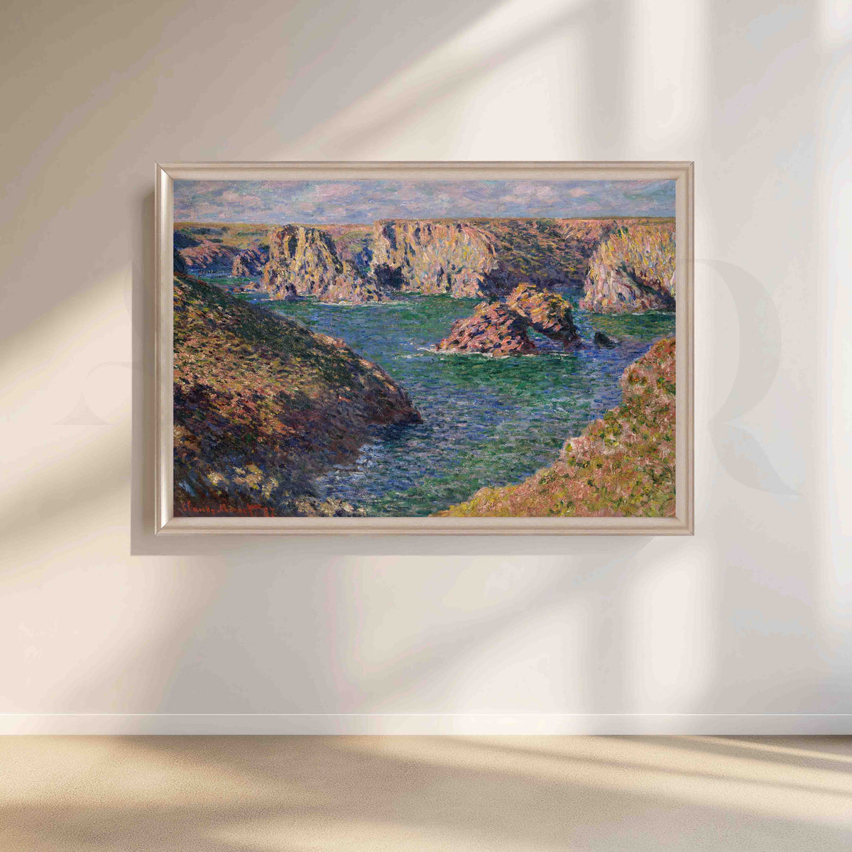 Rocky Coastal Bay Impressionist Canvas Artwork – Asha Art Studio – Image 4