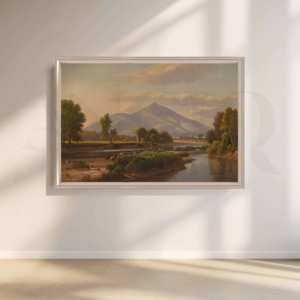 Mountain River Valley Canvas Artwork – Asha Art Studio – Image 4