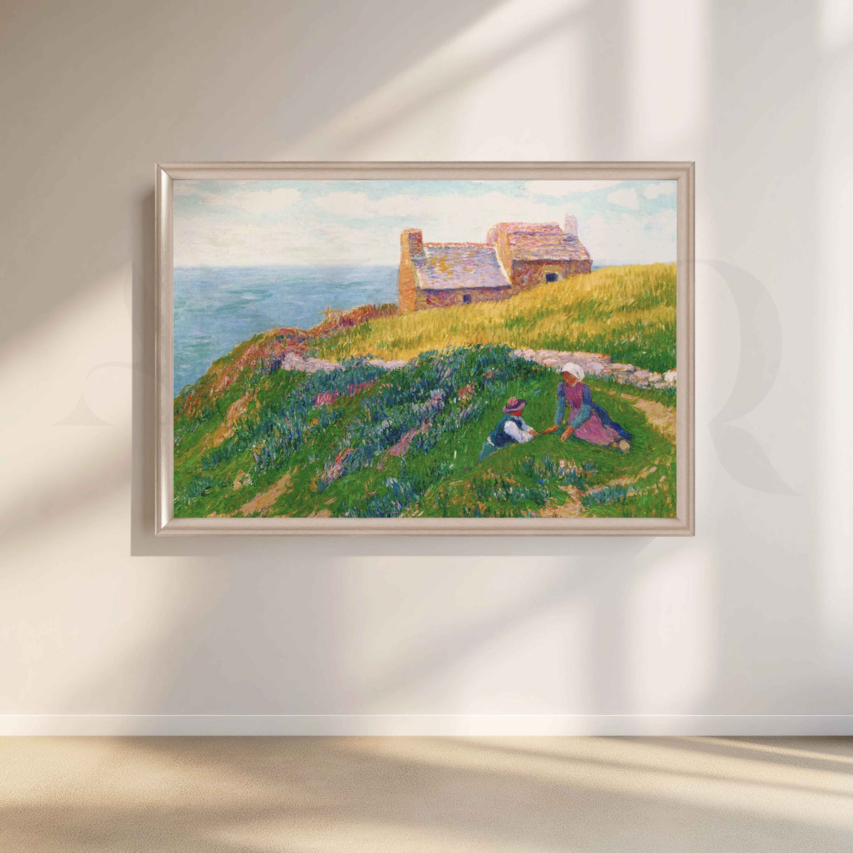 Coastal Cottage Landscape Canvas Artwork – Asha Art Studio – Image 4