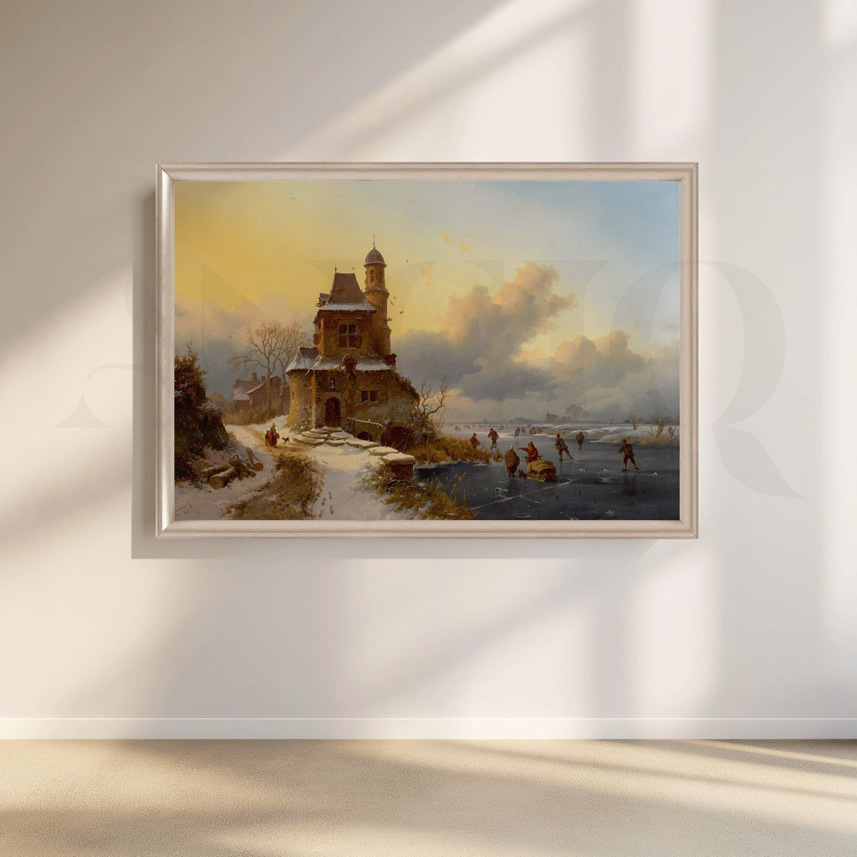 Snow Castle River View Canvas Artwork – Asha Art Studio – Image 4